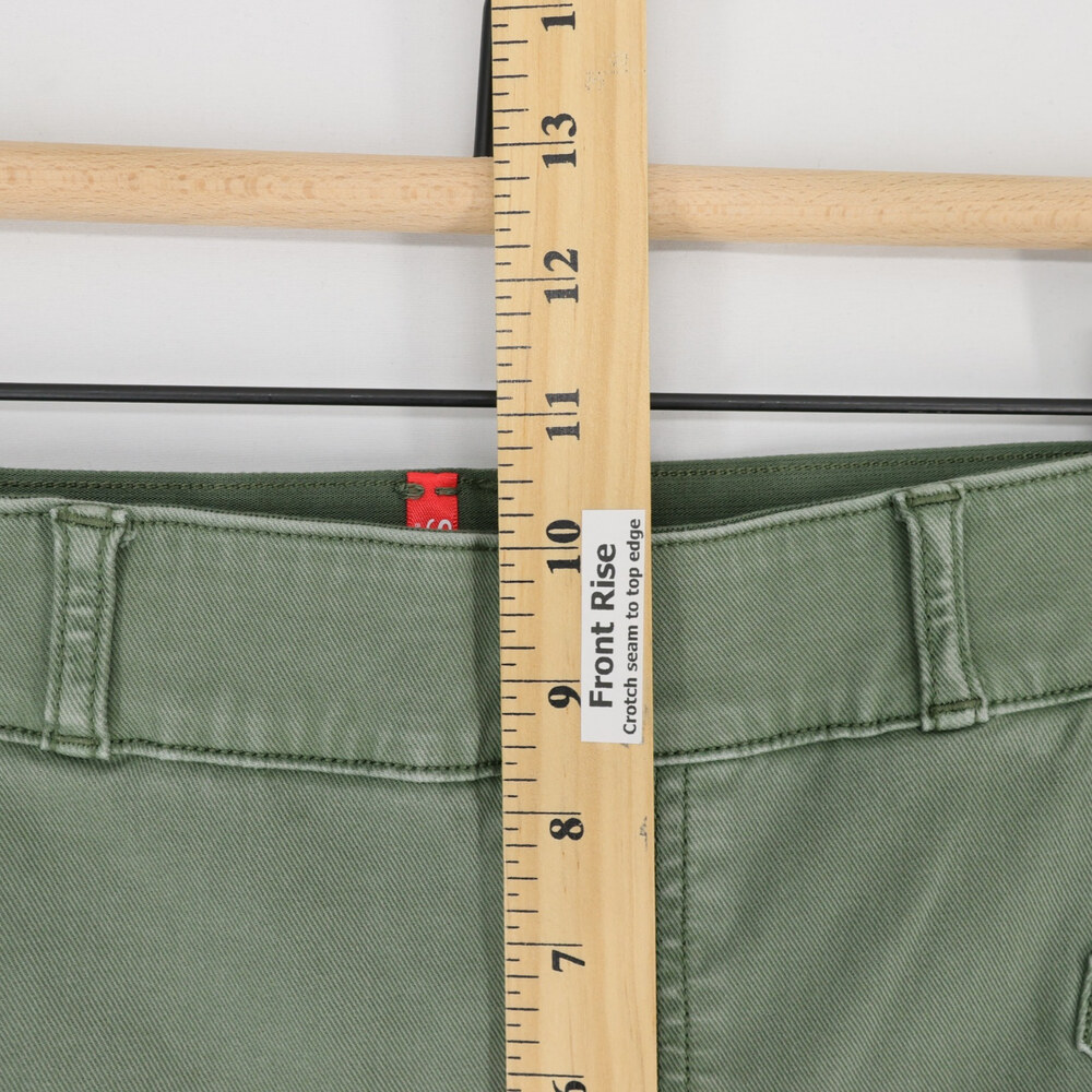 Spanx Stretch Twill Pants Womens S  Petite Green Cropped Wide Leg High Rise - Picture 6 of 11